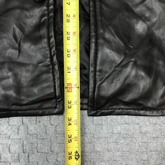 G New Collection Leather Jacket Mens XL Black Made in Italy Quilted Car Coat - Picture 7 of 13